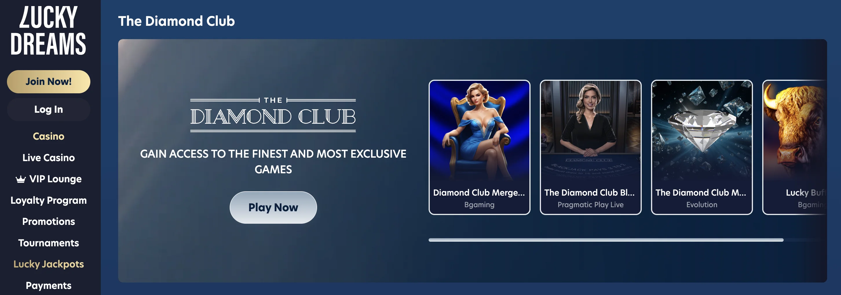 bonuses Luckydreams Casino