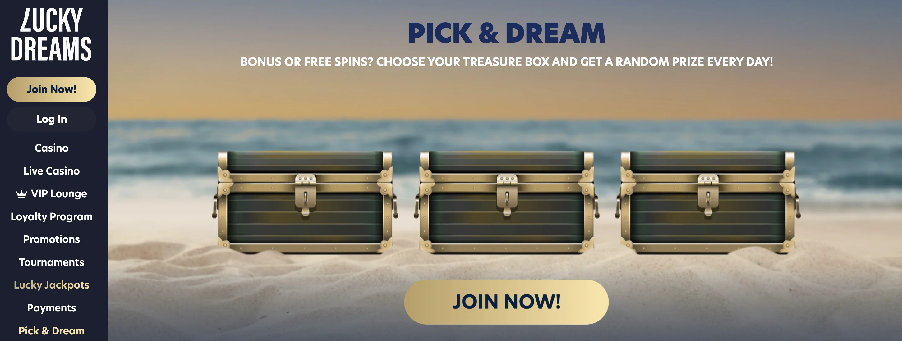 login Luckydreams Casino